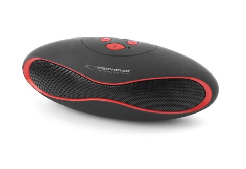 Głośnik Bluetooth Esperanza "Trival" czarno-czerwony Głośnik Bluetooth Esperanza "Trival" czarno-czerwony