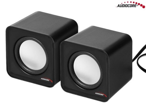 Głośniki Audiocore AC870B komputerowe 6W USB Silver&Black Głośniki Audiocore AC870B komputerowe 6W USB Silver&Black