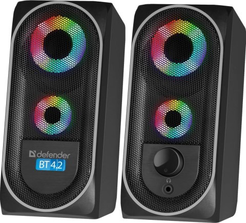 Głośniki Defender SOLAR 4 2.0 8W Bluetooth USB podświetlenie LED Głośniki Defender SOLAR 4 2.0 8W Bluetooth USB podświetlenie LED