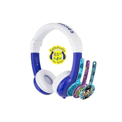 Słuchawki z mikrofonem BuddyPhones Explore Blue dla dzieci 85dB Słuchawki z mikrofonem BuddyPhones Explore Blue dla dzieci 85dB