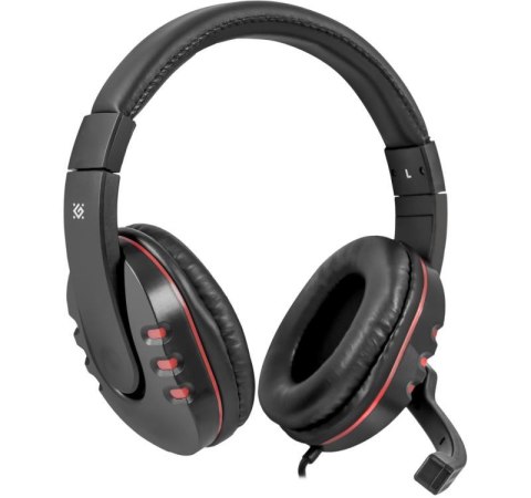 Słuchawki z mikrofonem Defender WARHEAD G-160 Gaming czarno-czerwone + GRA Słuchawki z mikrofonem Defender WARHEAD G-160 Gaming czarno-czerwone + GRA