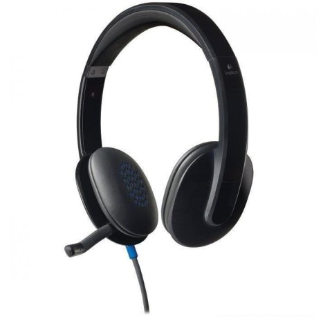 Słuchawki z mikrofonem Logitech H540 USB czarne Słuchawki z mikrofonem Logitech H540 USB czarne