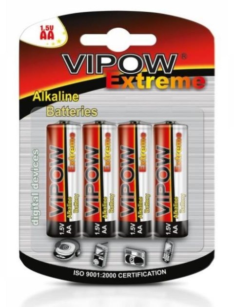 Baterie alkaliczne AA VIPOW Extreme LR06 4szt./bl. Baterie alkaliczne AA VIPOW Extreme LR06 4szt./bl.