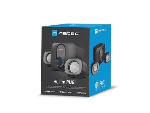 Głośniki Natec Pug 11W RMS 2.1 Czarne Głośniki Natec Pug 11W RMS 2.1 Czarne