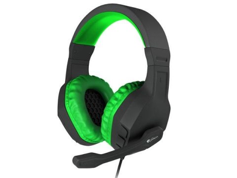 Słuchawki z mikrofonem Genesis Argon 200 Gaming czarno-zielone Słuchawki z mikrofonem Genesis Argon 200 Gaming czarno-zielone