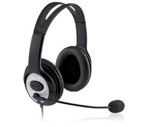 Słuchawki z mikrofonem Microsoft LifeChat LX-3000 USB czarno-szare Słuchawki z mikrofonem Microsoft LifeChat LX-3000 USB czarno-szare