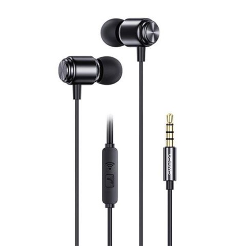 Słuchawki z mikrofonem USAMS EP-44 stereo Jack 3,5mm czarne Słuchawki z mikrofonem USAMS EP-44 stereo Jack 3,5mm czarne