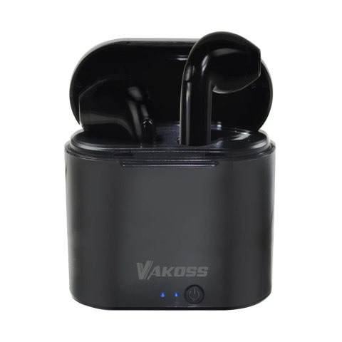 Słuchawki z mikrofonem VAKOSS SK-832BK Bluetooth, douszne, ze stacją dokującą, czarne Słuchawki z mikrofonem VAKOSS SK-832BK Bluetooth, douszne, ze stacją dokującą, czarne