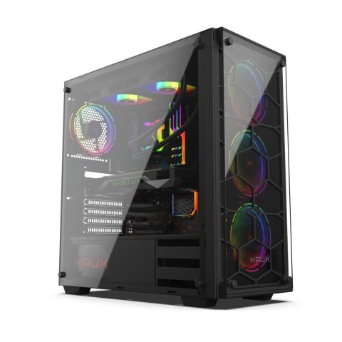 Obudowa KRUX Leda ATX z oknem, bez zasilacza Obudowa KRUX Leda ATX z oknem, bez zasilacza