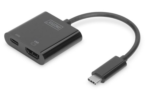Adapter graficzny DIGITUS HDMI 4K 60Hz UHD na USB 3.1 Typ C, PD z audio, aluminiowy Adapter graficzny DIGITUS HDMI 4K 60Hz UHD na USB 3.1 Typ C, PD z audio, aluminiowy