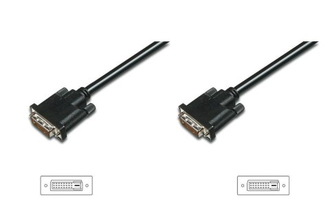 Kabel DIGITUS DVI-D DualLink WQXGA 30Hz Typ DVI-D/DVI-D (24+1) M/M czarny 2m