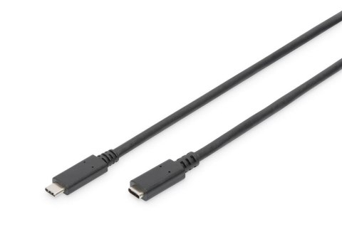 Kabel DIGITUS USB 3.1 Gen.2 SuperSpeed+ 10Gbps Typ USB C/USB C M/Ż PD, czarny, 0,7m Kabel DIGITUS USB 3.1 Gen.2 SuperSpeed+ 10Gbps Typ USB C/USB C M/Ż PD, czarny, 0,7m