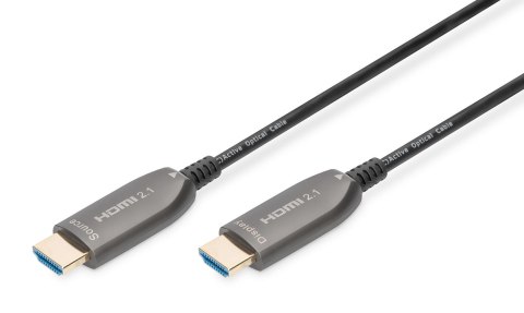 Kabel DIGITUS połączeniowy hybrydowy AOC HDMI 2.1 Ultra High Speed 8K60Hz UHD HDMI A/HDMI A M/M czarny 10m Kabel DIGITUS połączeniowy hybrydowy AOC HDMI 2.1 Ultra High Speed 8K60Hz UHD HDMI A/HDMI A M/M czarny 10m