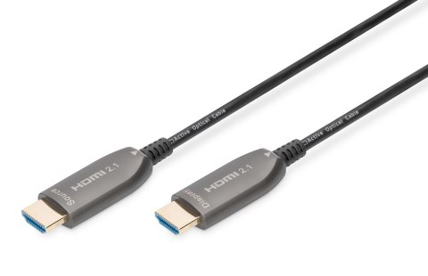 Kabel DIGITUS połączeniowy hybrydowy AOC HDMI 2.1 Ultra High Speed 8K60Hz UHD HDMI A/HDMI A M/M czarny 15m Kabel DIGITUS połączeniowy hybrydowy AOC HDMI 2.1 Ultra High Speed 8K60Hz UHD HDMI A/HDMI A M/M czarny 15m