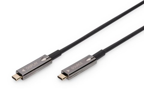 Kabel DIGITUS połączeniowy hybrydowy AOC USB 3.1 Typ C/USB Typ C 4K 60Hz 10m Kabel DIGITUS połączeniowy hybrydowy AOC USB 3.1 Typ C/USB Typ C 4K 60Hz 10m