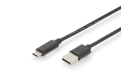 Kabel USB 2.0 DIGITUS HighSpeed Typ USB C/A M/M czarny 3m