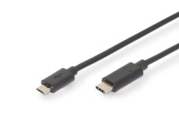 Kabel USB 2.0 DIGITUS HighSpeed Typ USB C/microUSB B M/M czarny 1,8m