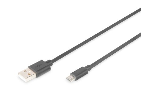 Kabel USB DIGITUS 2.0, typ A - B micro, 3m czarny Kabel USB DIGITUS 2.0, typ A - B micro, 3m czarny
