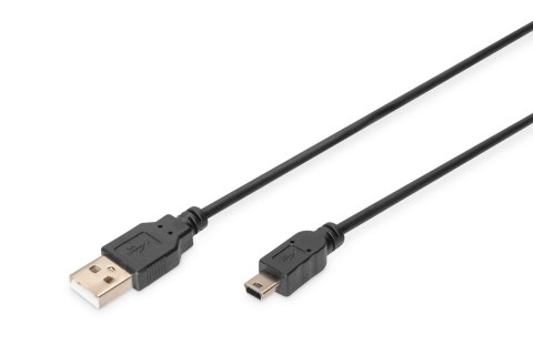 Kabel USB2.0 DIGITUS AK-300130-010-S Canon USB A/miniUSB B 1m Kabel USB2.0 DIGITUS AK-300130-010-S Canon USB A/miniUSB B 1m
