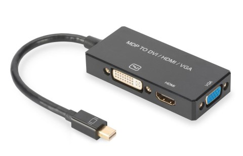 Kabel adapter DIGITUS 3w1 mini DisplayPort 4K 30Hz/1080p 60Hz miniDP/HDMI(UHD)+DVI-I+VGA(FHD) M/Ż 0,2m Kabel adapter DIGITUS 3w1 mini DisplayPort 4K 30Hz/1080p 60Hz miniDP/HDMI(UHD)+DVI-I+VGA(FHD) M/Ż 0,2m