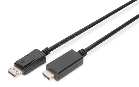 Kabel adapter DIGITUS DisplayPort 1.2 4K 60Hz UHD Typ DP/HDMI A M/M czarny 2m Kabel adapter DIGITUS DisplayPort 1.2 4K 60Hz UHD Typ DP/HDMI A M/M czarny 2m