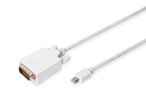 Kabel adapter DIGITUS DisplayPort mini /M - DVI-D (24+1) /M, 2m Kabel adapter DIGITUS DisplayPort mini /M - DVI-D (24+1) /M, 2m
