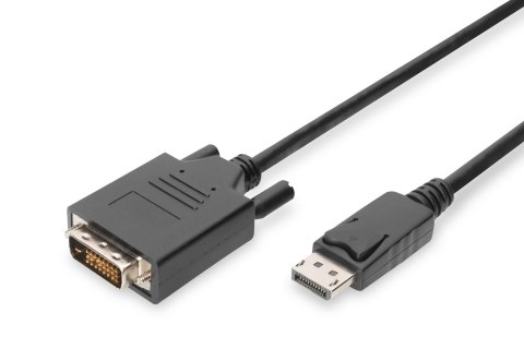 Kabel adapter DIGITUS DisplayPort z zatrzaskiem 1080p 60Hz FHD Typ DP/DVI-D (24+1) M/M 2m Kabel adapter DIGITUS DisplayPort z zatrzaskiem 1080p 60Hz FHD Typ DP/DVI-D (24+1) M/M 2m