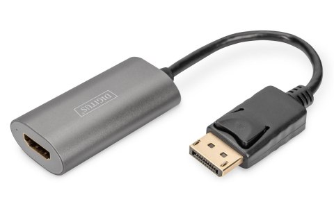 Kabel adapter DIGITUS DisplayPort z zatrzaskiem 8K 60Hz UHD Typ DP/HDMI A M/Ż czarny 0,15m Kabel adapter DIGITUS DisplayPort z zatrzaskiem 8K 60Hz UHD Typ DP/HDMI A M/Ż czarny 0,15m