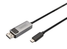 Kabel adapter DIGITUS PREMIUM 8K 30Hz USB Typ C/DisplayPort dwukierunkowy 2m