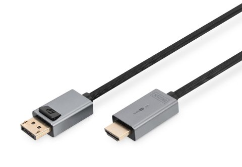Kabel adapter DIGITUS PREMIUM DisplayPort - HDMI 4K 30Hz DP/HDMI M/M 1.8m Kabel adapter DIGITUS PREMIUM DisplayPort - HDMI 4K 30Hz DP/HDMI M/M 1.8m