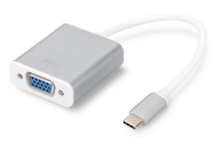 Kabel adapter DIGITUS VGA 1080p FHD na USB 3.0 Typ C, aluminiowy Kabel adapter DIGITUS VGA 1080p FHD na USB 3.0 Typ C, aluminiowy