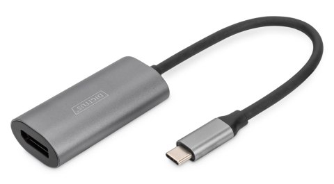 Kabel adapter graficzny DIGITUS USB Typ C na DisplayPort 8K 30Hz aluminiowy 0,2m Kabel adapter graficzny DIGITUS USB Typ C na DisplayPort 8K 30Hz aluminiowy 0,2m