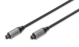 Kabel audio DIGITUS PREMIUM optyczny Toslink 2.2mm/Toslink 2.2mm M/M nylon aluminium 3m