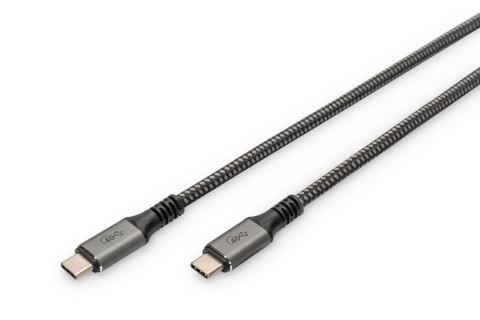Kabel połączeniowy DIGITUS PREMIUM USB 4.0 Typ USB C/USB C M/M 40Gbps PD 3.1 240W 8K 60Hz czarny nylon 1m Kabel połączeniowy DIGITUS PREMIUM USB 4.0 Typ USB C/USB C M/M 40Gbps PD 3.1 240W 8K 60Hz czarny nylon 1m