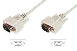 Kabel szeregowy DIGITUS 9pin /M - 9pin /M 3m biały