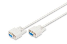 Kabel szeregowy DIGITUS 9pin /Ż - 9pin /Ż 2m biały