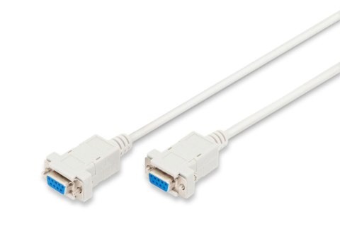 Kabel szeregowy DIGITUS 9pin /Ż - 9pin /Ż null-modem 3m biały Kabel szeregowy DIGITUS 9pin /Ż - 9pin /Ż null-modem 3m biały