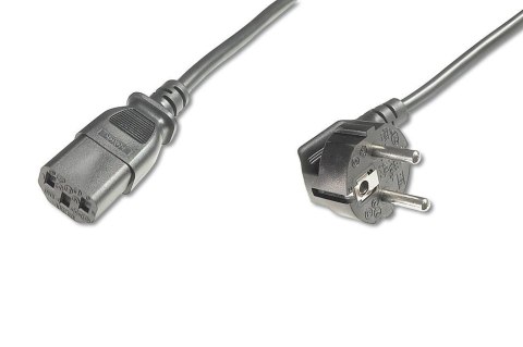 Kabel zasilający DIGITUS AK-440109-008-S Schuko kątowy/IEC C13 M/Ż 0,75m Kabel zasilający DIGITUS AK-440109-008-S Schuko kątowy/IEC C13 M/Ż 0,75m