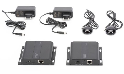 Przedłużacz/Extender DIGITUS HDMI 120m po skrętce Cat.6 UTP/IP 4K 30Hz UHD audio (zestaw) Przedłużacz/Extender DIGITUS HDMI 120m po skrętce Cat.6 UTP/IP 4K 30Hz UHD audio (zestaw)