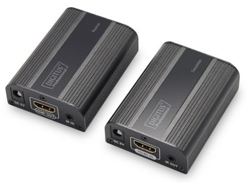 Przedłużacz/Extender DIGITUS HDMI 30m/60m po skrętce Cat.6 4K2K 30Hz/60Hz UHD HDCP 2.2 IR audio (zestaw) Przedłużacz/Extender DIGITUS HDMI 30m/60m po skrętce Cat.6 4K2K 30Hz/60Hz UHD HDCP 2.2 IR audio (zestaw)