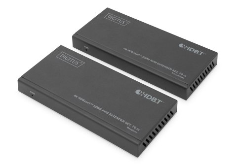 Przedłużacz/Extender KVM DIGITUS HDMI+USB HDBaseT 70m 4K30Hz HDCP 2.2 PoC (Power over Cable) audio IR (zestaw) Przedłużacz/Extender KVM DIGITUS HDMI+USB HDBaseT 70m 4K30Hz HDCP 2.2 PoC (Power over Cable) audio IR (zestaw)