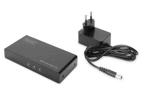Rozdzielacz (Splitter) DIGITUS HDMI 2-portowy 4K 60Hz UHD 3D HDR HDCP 2.2 audio downscaling Rozdzielacz (Splitter) DIGITUS HDMI 2-portowy 4K 60Hz UHD 3D HDR HDCP 2.2 audio downscaling