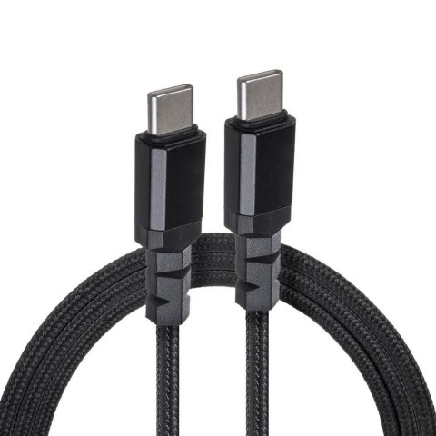 Kabel 2 x USB-C 100W Maclean MCE491 wspierający PD przesył danych do 10Gbps 5A czarny dł. 1m Kabel 2 x USB-C 100W Maclean MCE491 wspierający PD przesył danych do 10Gbps 5A czarny dł. 1m