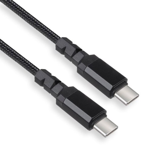 Kabel 2 x USB-C 15W Maclean MCE493 wspierający QC 3.0 przesył danych 3A czarny dł. 1m Kabel 2 x USB-C 15W Maclean MCE493 wspierający QC 3.0 przesył danych 3A czarny dł. 1m
