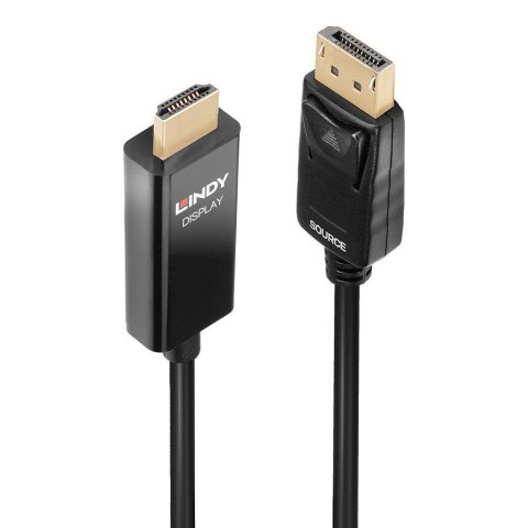 Kabel adapter LINDY DisplayPort - DVI M/M 3m czarny 4K 60Hz Kabel adapter LINDY DisplayPort - DVI M/M 3m czarny 4K 60Hz
