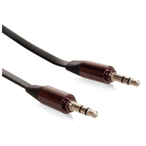 Kabel audio Maclean MCTV-695 B miniJack 3,5mm (M) - miniJack 3,5mm (M), płaski 2m, metalowy wtyk, czarny Kabel audio Maclean MCTV-695 B miniJack 3,5mm (M) - miniJack 3,5mm (M), płaski 2m, metalowy wtyk, czarny