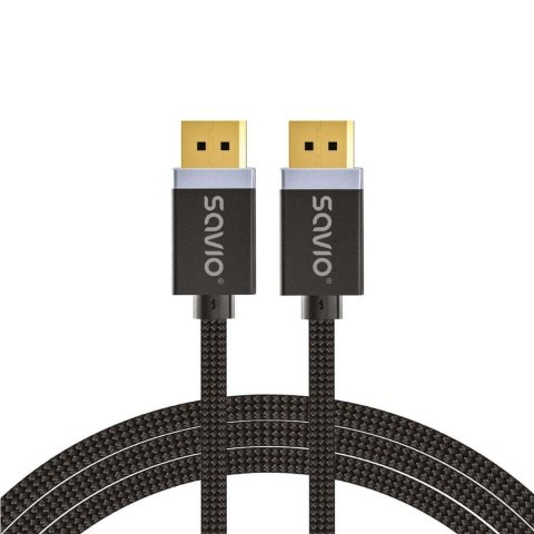 Kabel DisplayPort v1.4 Savio CL-165 (M/M) 1m czarny Kabel DisplayPort v1.4 Savio CL-165 (M/M) 1m czarny