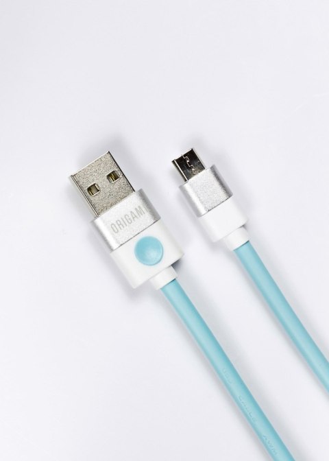 Kabel USB do Micro USB Origami 3m niebieski Kabel USB do Micro USB Origami 3m niebieski