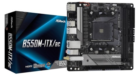 Płyta główna ASROCK B550M-ITX/AC Socket AM4 MiniITX Płyta główna ASROCK B550M-ITX/AC Socket AM4 MiniITX