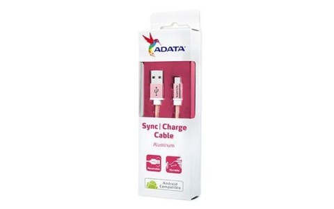 Kabel ADATA Micro USB - USB-A M/M 1m różowo-złoty Kabel ADATA Micro USB - USB-A M/M 1m różowo-złoty
